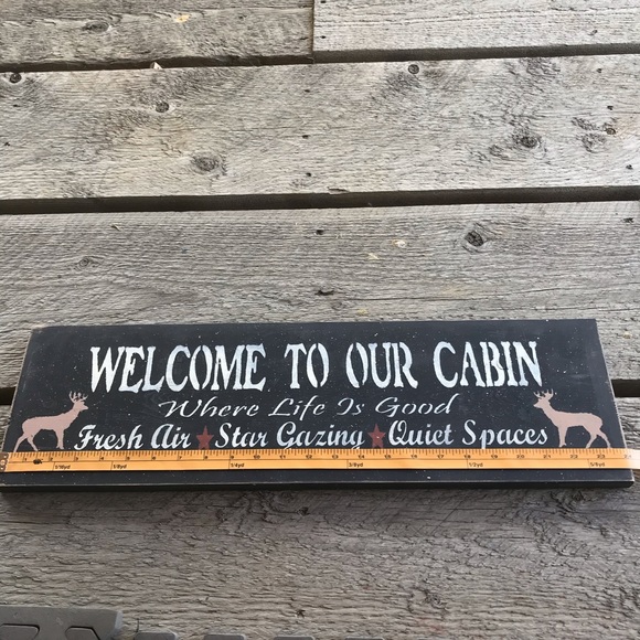 Welcome To our Cabin Sign - Picture 3 of 5
